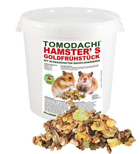 Tomodachi Hamsterfutter mit tierischem Eiweiss, Hamster Komplettnahrung, Alleinfuttermittel für alle Hamster.