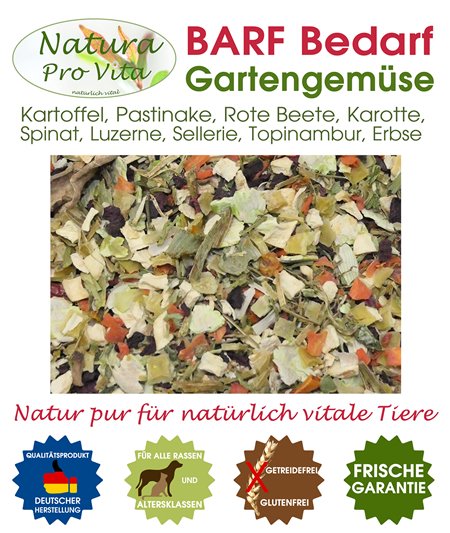 Natura Pro Vita Gartengemüse für natürlich gesunde und vitale Tiere.