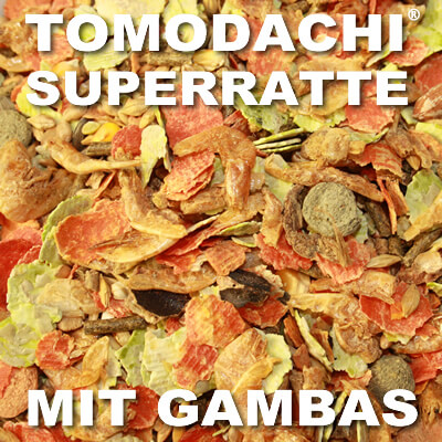 Tomodachi Superratte Rattenmenü Komplettnahrung für Ratten mit Süßwasser Shrimps, beliebt, lecker, frisch und sehr gesund
